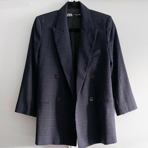 Zara NWOT Grid Blazer
